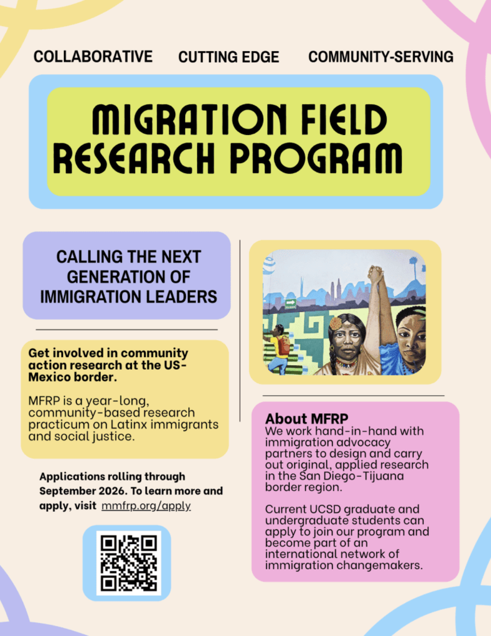Mexican Migration Field Research Program 2026 Flyer. Description below.